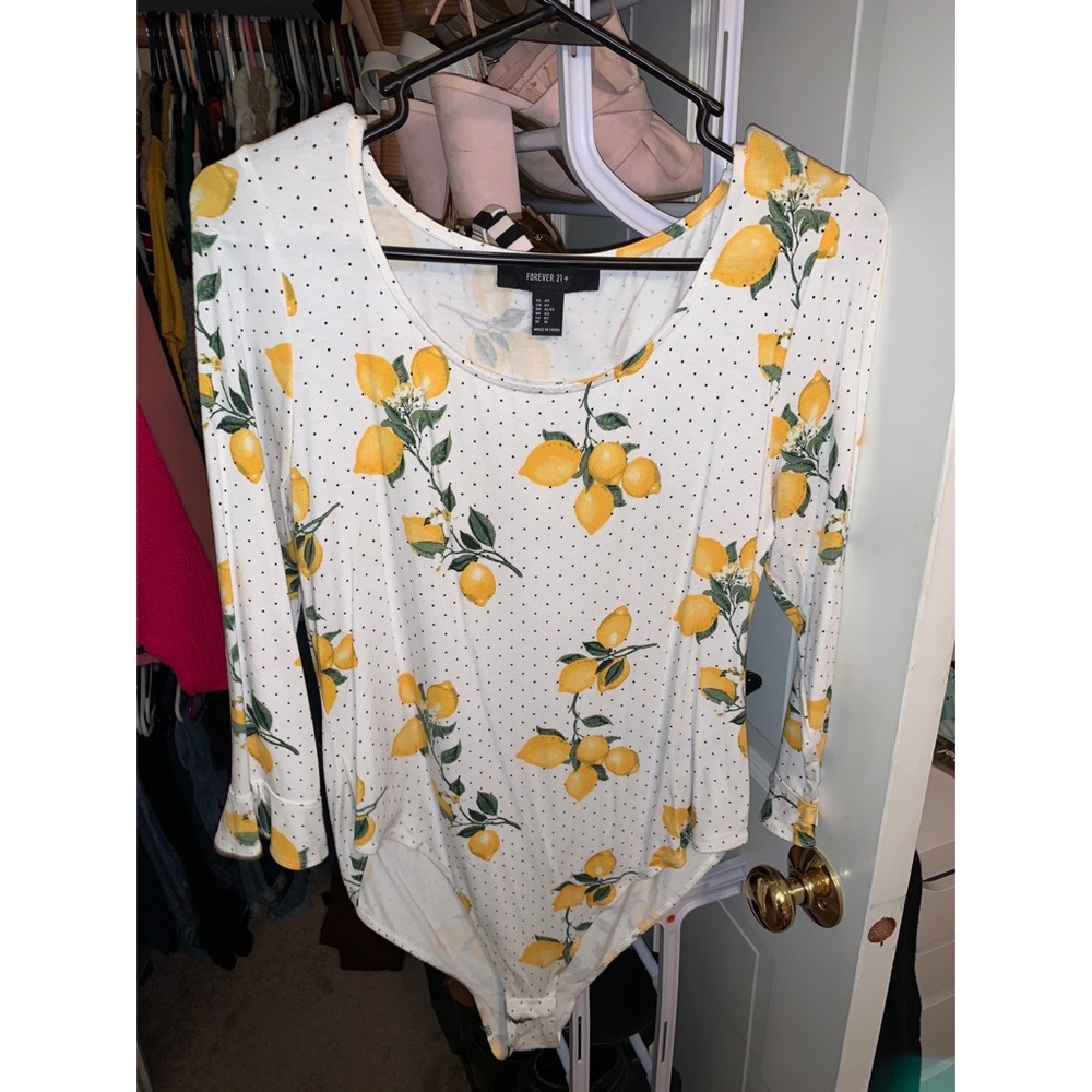 ONLY WORN ONCE! Lemon body suit